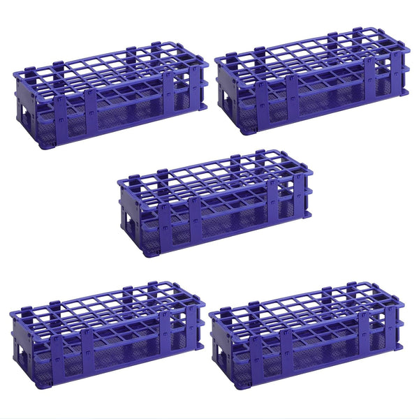 5 Pcs Test Tube Rack, 40 Holes Plastic Holder, Detachable Tube Rack, 20mm Large Centrifuge