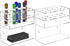 HIIMIEI Dry Erase Marker Holder for Whiteboard, Wall Mounted 2-Tier 10-Slot Acrylic Marker Organizer, Clear 2pcs