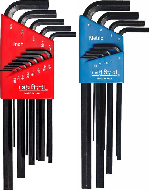 EKLIND 10222 Combo Hex L-Key Allen Wrench Long Inch / MM (2 sets 22pc)