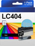 LC404 Ink Cartridge Compatible Replacement for Brother LC 404, High Yield for MFC-J1205W, MFC-J1215W Printer (1 Pack
