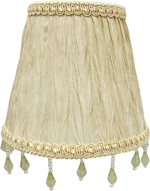 Royal Designs, Inc. CSO-1035-5BG Beaded Ruche Pleat Empire Chandelier Shade with Designer