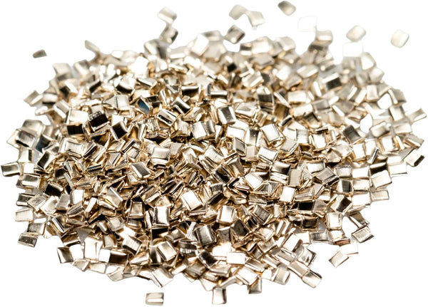 Silver Chip Solder (Easy), 3 grams (~2000 pcs) 0.5 x 1.0 x 0.25mm Ultra Tiny, Made in USA by CRAFT WIRE