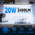 2FT, 20W 2400LM 3 3500K/5000K/6500K, 24-inch T8 (2-Pack) CNSUNWAY LED Shop Light | Color Changing Under Cabinet Lights