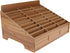 Ciieeo Wooden Desk Organizer, 30 Grid Cell Phone Storage Box for Office and Classroom, Brown