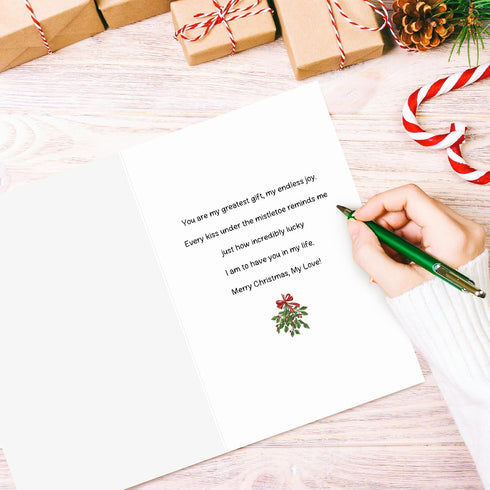 Chenive Sweet Christmas Card for Men Women, Funny Christmas Card for Boyfriend Girlfriend, Xmas Holiday Cards Gifts