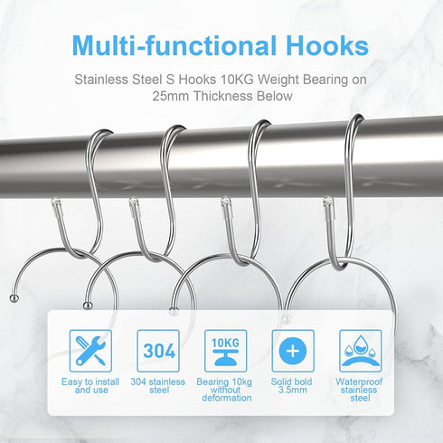 2 Pack Small Shower Door Hooks, Towel Hooks, Squeegee Hooks, Over Door Hooks for Towels, Glass Door, Kitchen, Bathroom