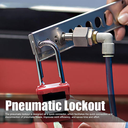 Pneumatic Lockout, Stainless Steel Rugged Quick Disconnect Lockout for Industry, Quick Connector