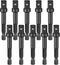 3/8 Impact Adapter, 10 Pack 3/8 Socket Adapter, 1/4 Inch to 3/8 Socket Adapter Kit for Impact Driver, Automotive DIY