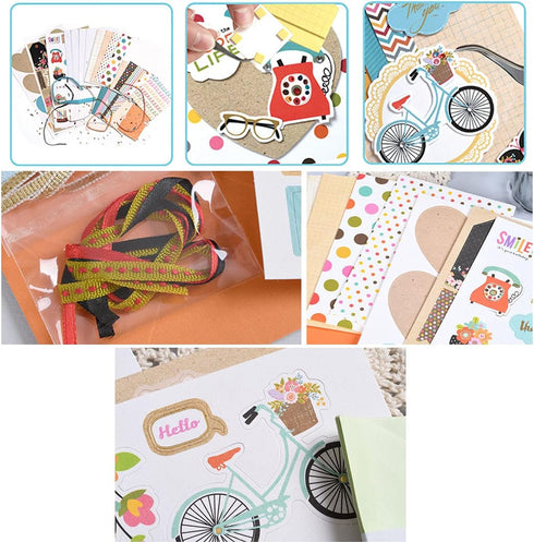 Huralona Handmade DIY Greeting Card Kits, 16 Blank Cards with Colorful Envelopes for Craft Birthday Invitations