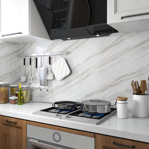 Marble Contact Paper Peel and Stick Countertops for Kitchen Countertop Peel and Stick Waterproof Faux Marble Wallpaper for Bathroom Granite Self-Adhesive Wallpaper Glossy Desk Table Cover 15.7 78.7 by Sevalo