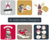 Woodland Animals Christmas Stickers / 250 Labels / 1.5" x 1.5" Square Envelope Seals / 6 Festive Designs / Made in The