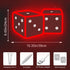 14.57 9.45 Dice Neon Sign Adjustable Brightness Neon Signs for Wall Decor Red LED Wall Light for Bedroom, Bar, Game
