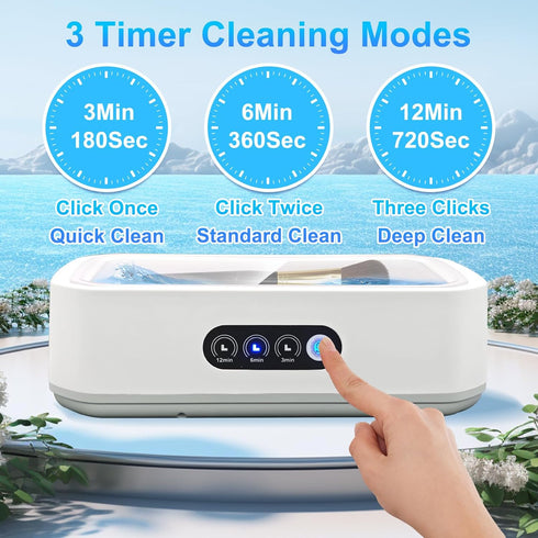 AIJIAXING 48kHz 22oz 304 Ultrasonic Cleaner, Ultrasonic Jewelry Cleaner Machine, Jewelry Cleaner with Stainless Steel