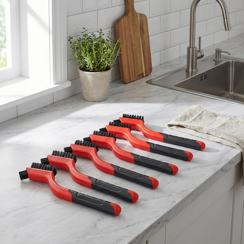 Ptwola 6 Pack Set Nylon Brush for Cleaning Small Cleaning Brushes Mini Nylon Brush for Clean Dust in Holes Non Scratch