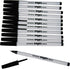 School Smart Round Stick Pen, Medium Tip, Black, Pack of 12