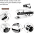 Outus Office Supplies Set, Acrylic Stapler Kit with Tape Dispenser, Clips, Pen, Scissors, and 1000 Staples, Black