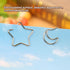 Golden Paper Clips, 10Pcs Funny Bookmark Marking Clips with Storage Case, Plastic Coated Electroplating Star Moon for