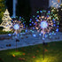 2 Pack Solar Firework Lights 150 LED 8 Modes Solar Garden Lights for Outside Waterproof Decorative Stake