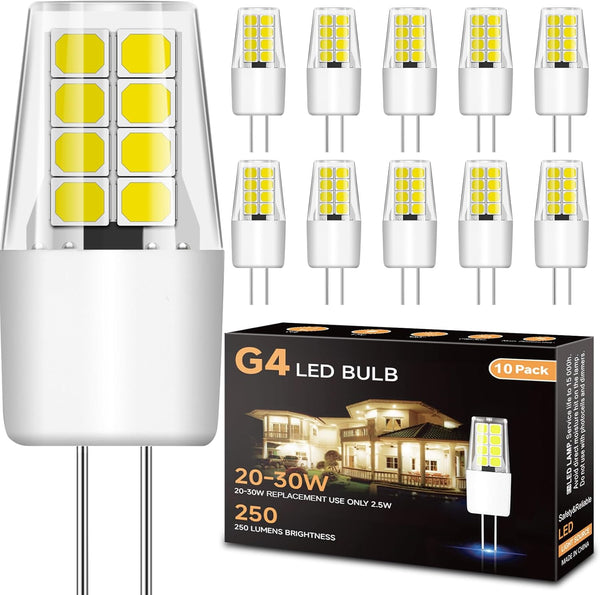TJOY G4 Led Bulb, 10 Pack 12V Landscape Light Bulbs, Replacement 20W-30W