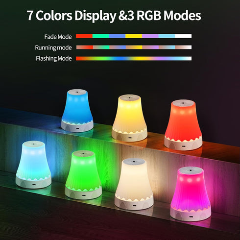 Bubbleimage 7 3 Dimmable Gesture Sensing Night Light with Height Adjustable Pole, Color Changing & RGB Modes Table Lamp