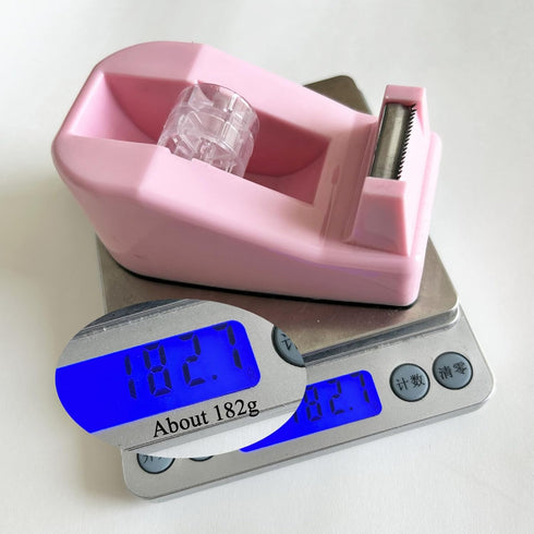 Desktop Tape Dispenser Heavy Duty Desk Accessories Floral Office Tape Dispensers, Weighted Non-Skid Base, Macaron Pink by ROSEUP
