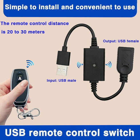 5V Switch,433MHz 2 1 DC USB Wireless Remote Control RF Relay Power Switch,Wall Penetrating On Off Control,Pre-Paired