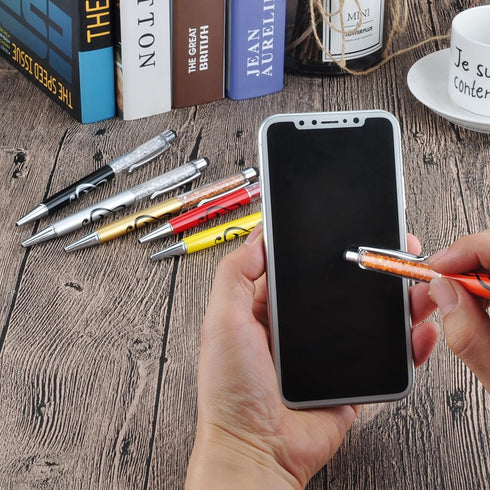 Stylus Pen Crystal Ballpoint Pens, Capacitive Diamond Writing Pens for All Touch Screens