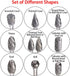 ATOPLEE 1/8" Shank Carbide Burr Bits - 10PCS Tungsten Carbide Rotary Tool for DIY, Metal Grinding