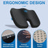 Seat Cushion for Office Chair & Car - Memory Foam Coccyx Support Pillow with Non-Slip Cover, Sciatica & Lower Back Pain