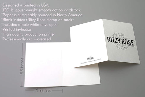 Set 24 All Occasion Greeting Cards Boxed - Blank Just Because or Thank You Cards w/White Envelopes - Funny Novelty