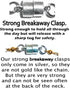 Hidden Hollow Beads Stainless Steel Chain Lanyards for ID Card Badge Holder, Breakaway Clasp, 2 Color Pack