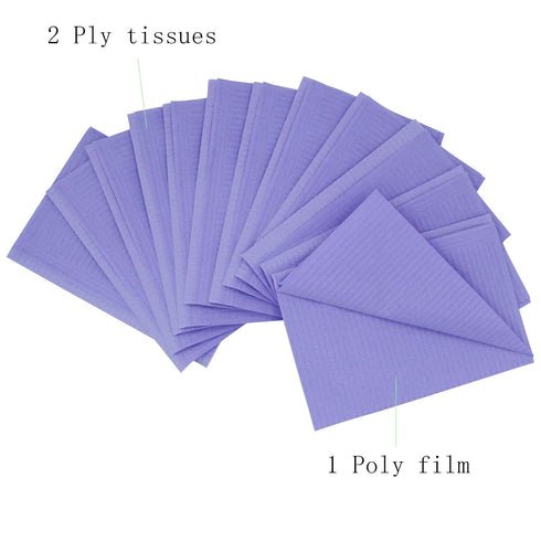 Bibs,125pcs 13 18 inches Disposable Dental X Table Covers Clean Pad,Underpad Hygiene Personal Bib Waterproof Table loth