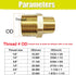 2pcs Reducing Hex Nipple, Brass 1/2" NPT Male x 3/8" NPT Male Pipe Fitting Reducer Adapter (2pcs, 1/2"-3/8")