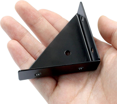PHITUODA 12pcs 38mm 38mm, Angle Corner Shelf Bracket x Cold Rolled Steel Corner Support, Triangular Bracket with Screws