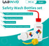 Safety Wash Bottles, Vol.500ml, 6PCS of Lab Rinse Squeeze Bottles, Printed Acetone, Ethyl Alcohol, Methanol, Isopropanol, Distilled Water, Sodium Hypochloride, LDPE Material, IN-WBS001 by LABINVO