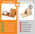 WoodenVibes Sailboat Triangle Book Holder with Design,Nautical Wooden Book Stand for Reading Valet with Cup Holder