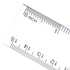 2 Pack Plastic Ruler - Straight Ruler Measuring Tool for Student School Office (Clear, 6 Inch)