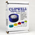 Blue Feather Clipwell Magnetic Paper Clip Holder - Easy Toss & Pick-Up, White - Holds Various Metal Parts