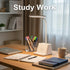 WZZHHJ 3-Color Dimming 360 1) Dual Pen-Holder LED Desk Lamp USB Charging, Eye-Care Soft Light, Touch & Flexible Neck |