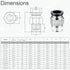 Pneumatic Push to Connect Tube Fitting, Male Straight 10mm Tube OD x 3/8”NPT Air Line Fittings, Pack of 10