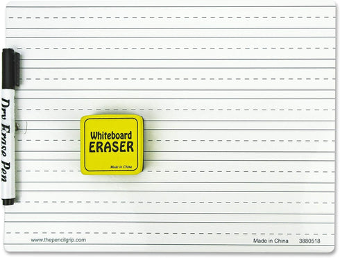 The Classics Dry Erase Whiteboard Kit, Complete Set with 11.75 x 9 Inches Board, Black Pen and Eraser