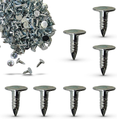 200 Pack Steel Roofing Felt Nails, 1/2 Inch - Broad Head Pins for Shed Roof Roofing Felt Slate Boards