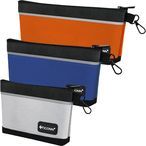 TICONN Tool Pouches with Zipper, 1680D Oxford Small Tool Bags, Waterproof Utility Bag Zipper Pouch for Tool Organizers