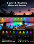 4 Pack 9 11 IP65 Solar Fence Lights Outdoor, Color Changing Fence Lights Solar Powered with RGB Colors & Lighting