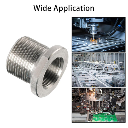 2 Pack Thread Adapters and Washers, 1/2x28 to 5/8x24 Stainless Steel Thread Protector with Rubber Washer