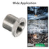 2 Pack Thread Adapters and Washers, 1/2x28 to 5/8x24 Stainless Steel Thread Protector with Rubber Washer