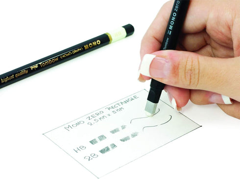 Tombow Holder Eraser, Mono Zero Square Shape Black (EH-KUS11)