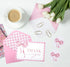 OIPKKUI 30Pack Pink Bow Thank You Cards with Envelopes Stickers Bow Blank Note Card Watercolor Greeting Card