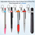 GAQWOK 6PCS Retractable Pen Holders - Clip on Pens for Badge Reel, Perfect Pen Holder for Lanyard, Nurses, and X-ray