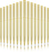 Zonon 15 Pieces Gold Metal Slim Ballpoint Pens, Bulk Retractable Metallic Black Ink Smooth Writing Pens